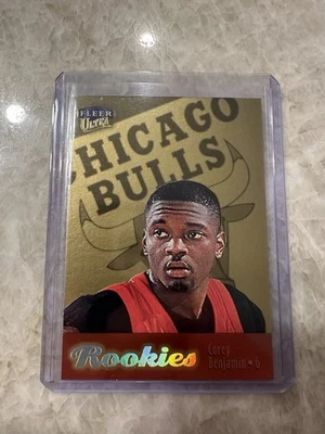 1998-99 Fleer Ultra #09G Corey Benjamin Gold Medallion RC Chicago Bulls NBA Card - Image 1 of 4