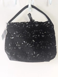 Victoria's Secret Kosmetiktasche schwarz Samt ausgeschnitten neu mit Etikett Make-up Bad Body - Bild 1 von 10