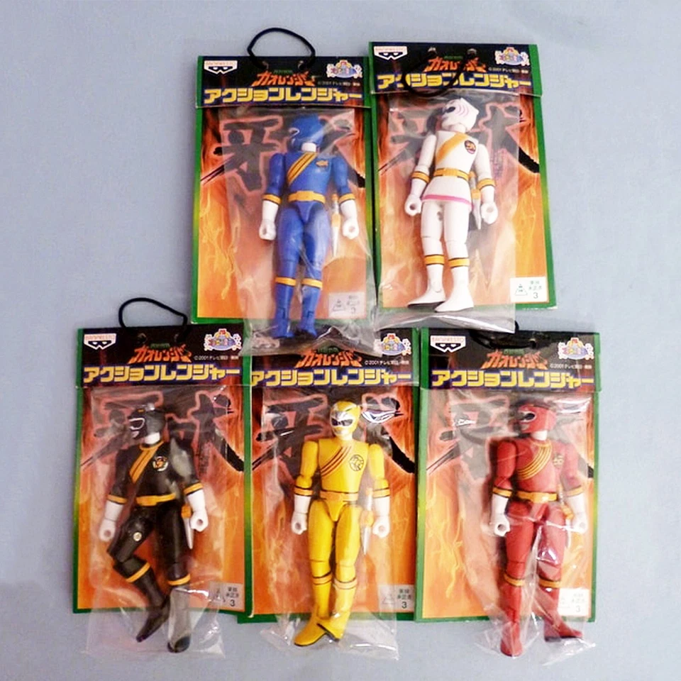 BANPRESTO Hyakujuu Sentai Gaoranger Action Ranger 5 Figure Set 2001 Japan New - Image 1 of 1