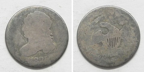 X3221  1825 Capped Bust Dime, Fair - From an Old Bust Dime Set Cover