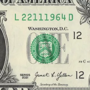 NOV 22 1964 Birthday Date Note Fancy Serial Number One Dollar Bill Crisp UNC - Picture 1 of 12