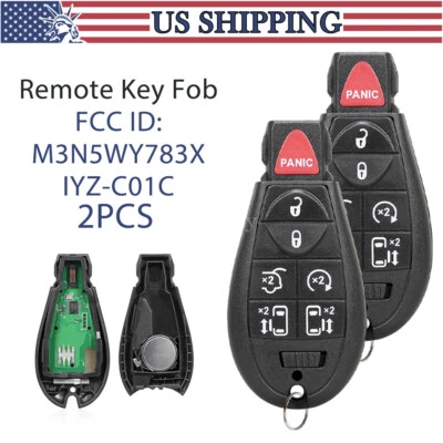 2 para Dodge Grand Caravan 2009 2010 2013 2014 2015 2017 2018 2019 mando a distancia llavero Foto 1 de 4