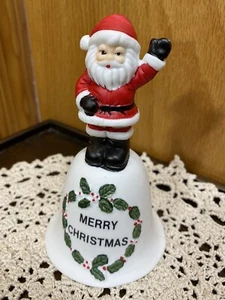 Vintage House Of Lloyd Santa's Back Ceramic Bell Christmas Decoration NIB - Picture 1 of 8