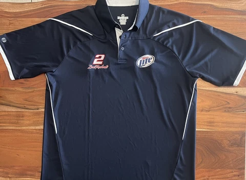 Rare Brad Keselowski #2 Miller Lite Polo, XL, Holloway Dry Excel Polo Shirt Cover