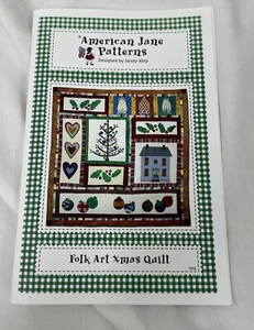 American Jane #102 Folk Art Xmas Quilt Pattern 55 x 57 Sewing Christmas Craft - Picture 1 of 4