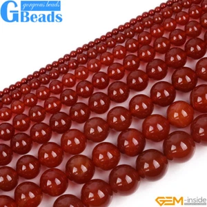Cuentas de ágata roja piedras preciosas redondas cuentas sueltas fabricación de joyas envío gratuito natural - Imagen 1 de 61