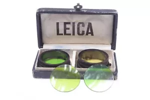 ✅ OMAG FOR LEICA GREEN & YELLOW A36, 36MM 4 FILTERS SET LENS PUSH W/ CASE 21-4 - Picture 1 of 3