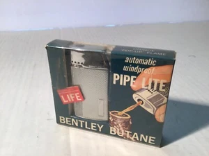Bentley Butane “Pipe Lite” Lighter Vtg pre1960 Life Magazine Advertising MIB - Picture 1 of 5