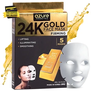 24K Gold Firming Face Mask- anti Aging, Hydrating, Toning & Firming Facial Mask - Picture 1 of 5
