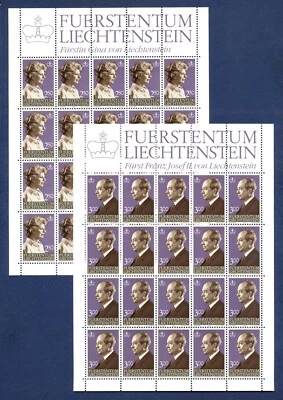 LIECHTENSTEIN - Scott 754-755 - MNH S/S - Prince & Princess - 2 SCANS --c - Imagem 1 de 2