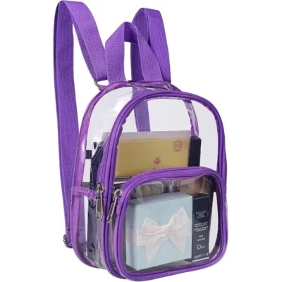 Mini Mochila Transparente Estadio Aprobada para Niños y Niñas Transparente EE. UU. Nueva Foto 1 de 4