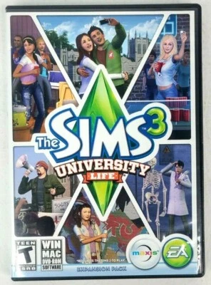 The Sims 3 University Life PC DVD-ROM Game WIN/MAC EA with Serial CD Key - Image 1 of 3