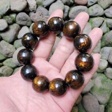 Sparkling Golden Black Coral Bracelet 20-21 MM Genuine Indonesian Sea Willow #13