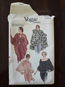 Vintage 80er Vogue 8151 UNCUT Cover-ups Schal Cape Schnittmuster - Bild 1 von 5