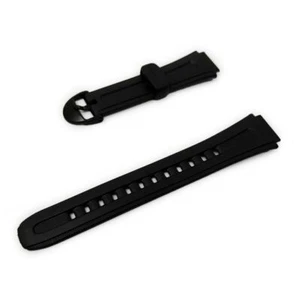 Correa de reloj de repuesto genuina Casio de plástico negro 10202335 para Time Piece W210 - Imagen 1 de 2