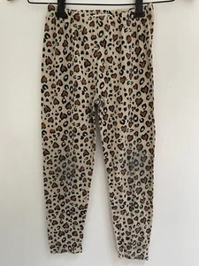 Kensie Girl Kids Girls Leopard Print Cotton Blend Full Length Leggings Brown 7 - Picture 1 of 4