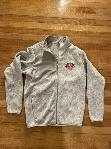 Men's New York Knicks Antigua Oatmeal Fortune Full-Zip Jacket NY New W/O Tags Cover