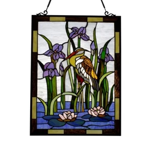 25" Stained Glass Hanging Window Pane Suncatcher - Picture 1 of 3