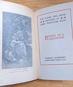 The Works James Whitcomb Riley Rhymes of Childhood Hardback Antique Book 1898 - Picture 1 of 8