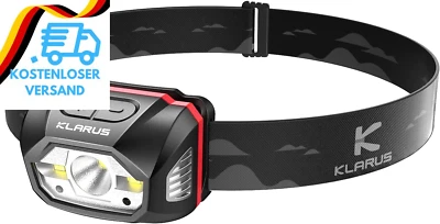 BESUCHE DEN KLARUS-STORE Klarus HM1 440 Lumen Wiederaufladbare Gestensensor Stirnlampe Kopflampe, 5 Modi
