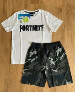 Fortnite Kinder Jungen T-Shirt / kurze Hose Navi Baumwolle Gr. 152 NEU OVP - Bild 1 von 2