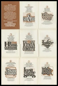 1973 Herb Lubalin AMERICAN FILM THEATRE Typography Film Poster Design Brochure - Picture 1 of 6