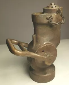 Vintage 2 1/2" Brass Marine Fog Nozzle Fire US anchor stamped Navy Coast Guard? - Picture 1 of 7