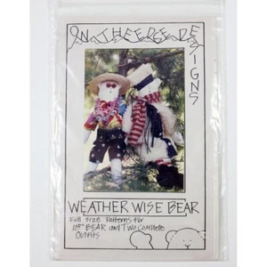 On The Edge Designs Weather Wise Bear Pattern 18" & Clothing UNCUT - Picture 1 of 2