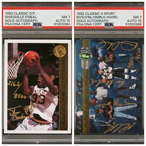 1992 Classic 4 Sport Auto 1992 Classic Draft Picks Shaquille O'Neal PSA 7 DNA 10 - Bild 1 von 6