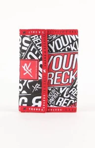 MEN'S YOUNG & RECKLESS STICKER  WALLET Y&R RED/BLACK/WHITE LOGOS NEW $29 - Picture 1 of 2