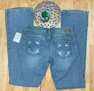 Guess Jeans Sz 28 Daredevil Boot Cut Slim Fit Low Rise NWT $128 - Picture 1 of 6