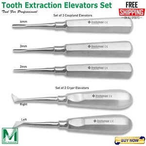 Zahnchirurgie Wurzelaufzüge Kit Kupplung Luxation Luxationsaufzug Cryer - Bild 1 von 16