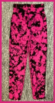 Victoria's Secret Pink Tie Dye Ultimate Seamless Leggings Pink Thrill Logo M NIP - Image 1 of 4