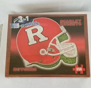 Rutgers Scarlet Knights 3 in 1 Tri-a-Puzzle 350 Piece Jigsaw Puzzle New, sealed - Picture 1 of 2