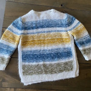 Zara Girls 5 Winter Knit Sweater Striped Long Sleeve Turkey - Picture 1 of 6