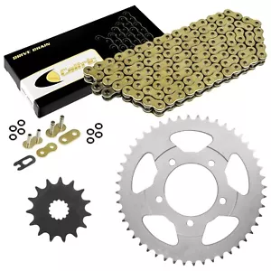 Gold O-Ring Drive Chain & Sprocket Kit for Suzuki GSX650F GSX650Fa Katana 08-16 - Picture 1 of 8