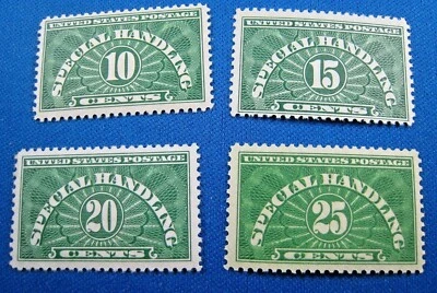 UNITED STATES -1925 - SCOTT # QE1-QE3, QE4a    MLH    (stp47) - Image 1 of 3