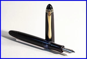 1960s GEHA 790 Kolben Füller in schwarz & gold mit DF PALLIAG Feder - Bild 1 von 9