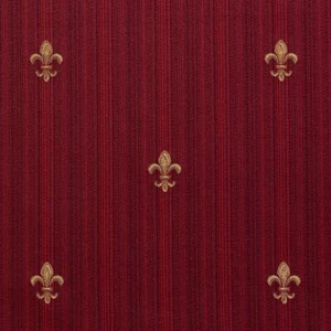Essentials Upholstery Drapery Fleur de Lis Fabric Burgundy Gold / Ruby Medallion - Imagen 1 de 4