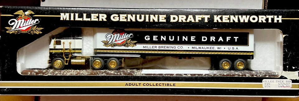 1996 MILLER GENUINE DRAFT KENWORTH SEMI TRUCK 1:64 LIBERTY SPEC DIE CAST NEW - Изображение 1 из 4