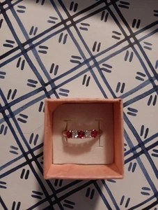 geniune red Sapphire ring 1.00ctw. sz10 Rhodium Plated 925ss - Picture 1 of 13