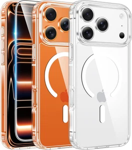 iPhone 17 Pro-Max Hülle: Magnetische transparente Handyhüllen mit Displayschutz - Bild 1 von 7