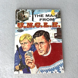 The Man From U.N.C.L.E. Coloring Book 1967 WHITMAN Mostly Uncolored! Vintage - Picture 1 of 11