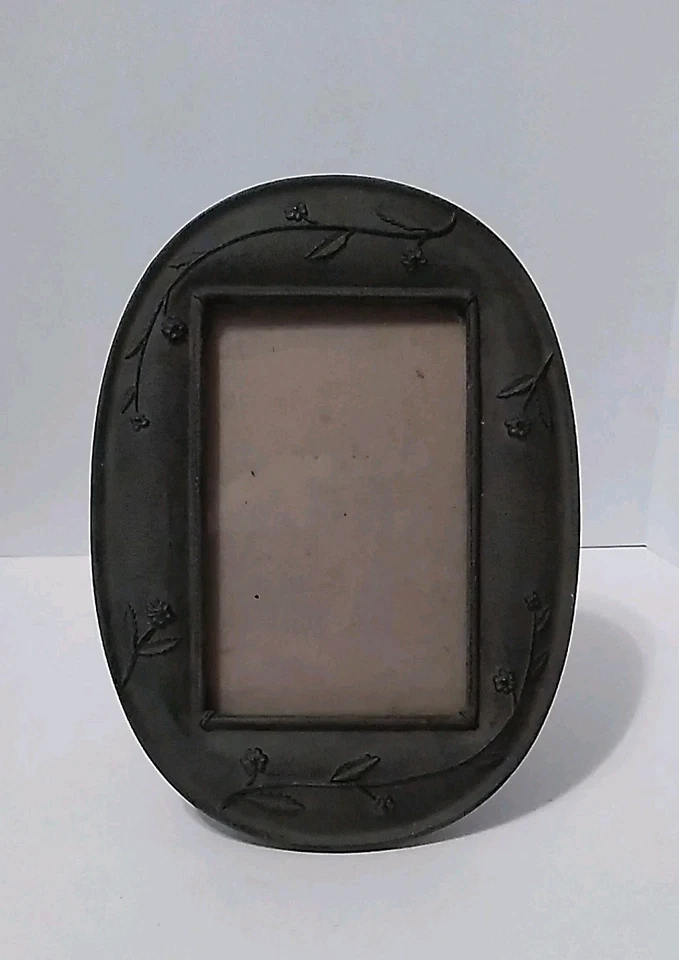 Rustic Embossed Bronze Faux Stone Iron Country Photo Picture Desktop Frame Foto 1 de 4