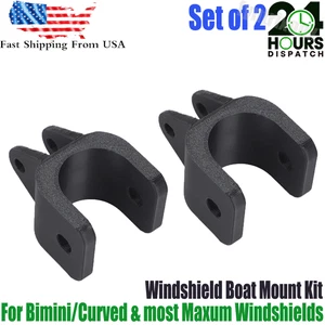 2X Universal For Most Maxum Windshields For Bimini Curved windshield Boat Mount - Bild 1 von 12