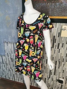 Nick & Nora 100% Baumwolle Nachtwäsche Party Pyjama Sleepshirt Damen Gr. L 0422 - Bild 1 von 7