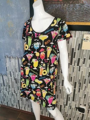 Pijama feminino Nick & Nora 100% algodão roupa de dormir festa tamanho L 0422 - Imagem 1 de 4