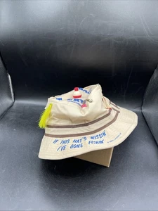 Vintage Laid Back Fisherman’s Association Fishing Funny Novelty Bucket Hat - Picture 1 of 9