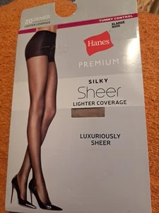 NUOVO Hanes Premium Setoso Trasparente Accendino Copertura 20 Denari Controllo Pancia Donna M - Foto 1 di 3