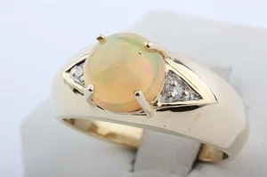 Opal Ring 375 er 9k Gold Brillanten Diamanten # - Bild 1 von 8